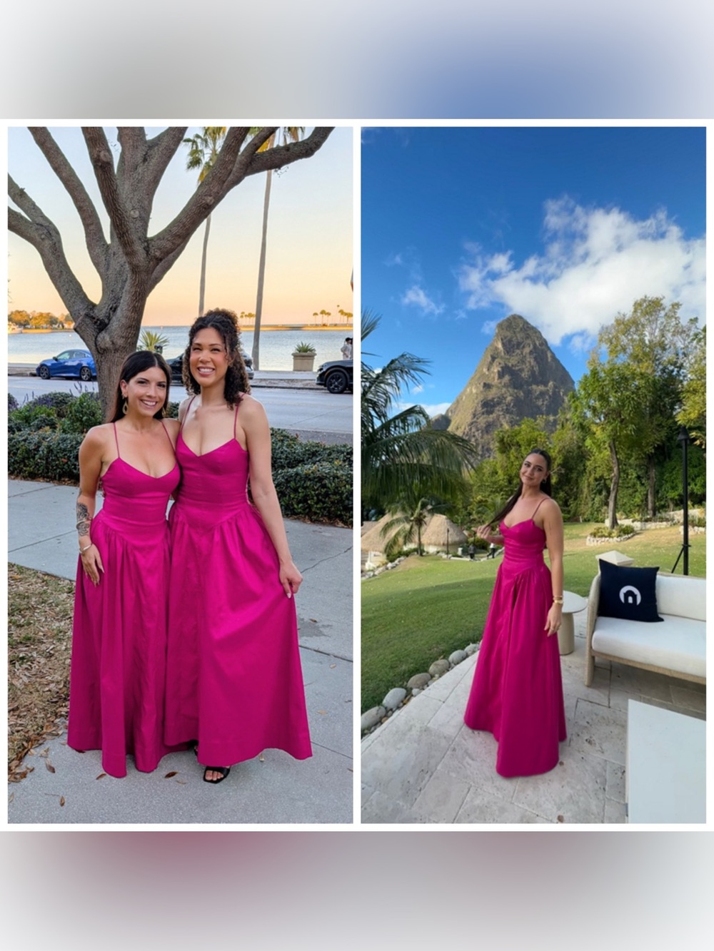 Hansen & Gretel Bellini Taffeta Gown Maxi Pink XS